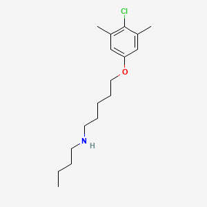 molecular formula C17H28ClNO B5218237 N-butyl-5-(4-chloro-3,5-dimethylphenoxy)pentan-1-amine 