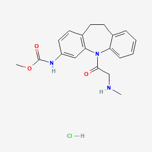 molecular formula C19H22ClN3O3 B5218261 methyl N-[11-[2-(methylamino)acetyl]-5,6-dihydrobenzo[b][1]benzazepin-2-yl]carbamate;hydrochloride 