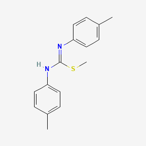 molecular formula C16H18N2S B5218281 methyl N,N'-bis(4-methylphenyl)carbamimidothioate 