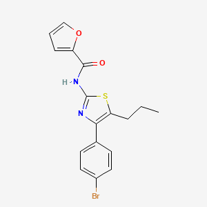 molecular formula C17H15BrN2O2S B5218782 N-[4-(4-bromophenyl)-5-propyl-1,3-thiazol-2-yl]furan-2-carboxamide 