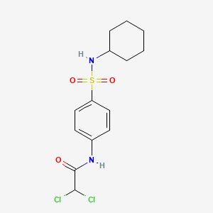 molecular formula C14H18Cl2N2O3S B5218792 2,2-dichloro-N-[4-(cyclohexylsulfamoyl)phenyl]acetamide 