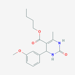 molecular formula C17H22N2O4 B5218800 Butyl 4-(3-methoxyphenyl)-6-methyl-2-oxo-1,2,3,4-tetrahydropyrimidine-5-carboxylate 