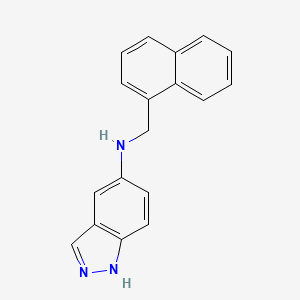 molecular formula C18H15N3 B5218845 N-(naphthalen-1-ylmethyl)-1H-indazol-5-amine 
