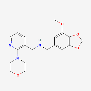 molecular formula C19H23N3O4 B5218899 N-[(7-methoxy-1,3-benzodioxol-5-yl)methyl]-1-(2-morpholin-4-ylpyridin-3-yl)methanamine 
