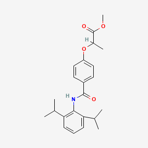 molecular formula C23H29NO4 B5218959 Methyl 2-[4-[[2,6-di(propan-2-yl)phenyl]carbamoyl]phenoxy]propanoate 