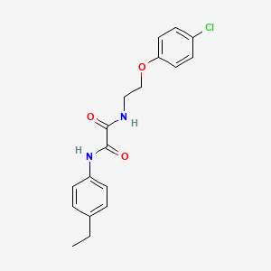 molecular formula C18H19ClN2O3 B5219055 N-[2-(4-chlorophenoxy)ethyl]-N'-(4-ethylphenyl)oxamide 