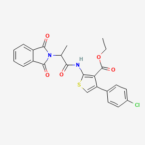 molecular formula C24H19ClN2O5S B5219062 ethyl 4-(4-chlorophenyl)-2-{[2-(1,3-dioxo-1,3-dihydro-2H-isoindol-2-yl)propanoyl]amino}thiophene-3-carboxylate 