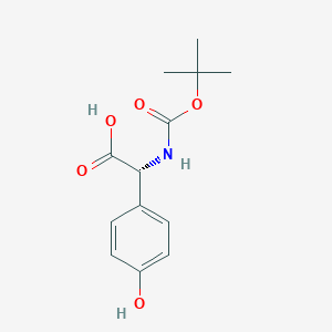 molecular formula C13H17NO5 B052191 Boc-4-hydroxy-D-phenylglycine CAS No. 27460-85-1