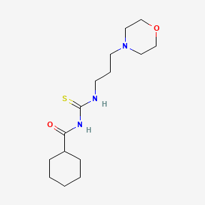 molecular formula C15H27N3O2S B5219279 N-({[3-(4-morpholinyl)propyl]amino}carbonothioyl)cyclohexanecarboxamide 
