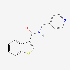 molecular formula C15H12N2OS B5219490 N-[(PYRIDIN-4-YL)METHYL]-1-BENZOTHIOPHENE-3-CARBOXAMIDE 