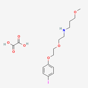 molecular formula C16H24INO7 B5219526 N-[2-[2-(4-iodophenoxy)ethoxy]ethyl]-3-methoxypropan-1-amine;oxalic acid 