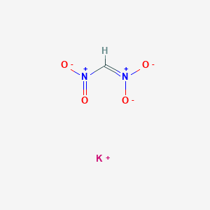 molecular formula CHKN2O4 B052196 Potassium;nitromethylidene(dioxido)azanium CAS No. 32617-22-4