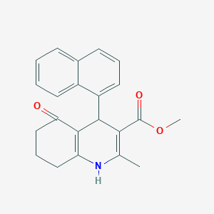 molecular formula C22H21NO3 B5219655 Methyl 2-methyl-4-(naphthalen-1-yl)-5-oxo-1,4,5,6,7,8-hexahydroquinoline-3-carboxylate 