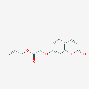 molecular formula C15H14O5 B5219741 PROP-2-EN-1-YL 2-[(4-METHYL-2-OXO-2H-CHROMEN-7-YL)OXY]ACETATE 