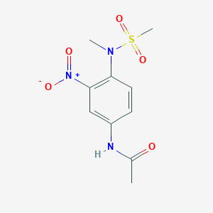 molecular formula C10H13N3O5S B5219799 N-[4-[methyl(methylsulfonyl)amino]-3-nitrophenyl]acetamide 