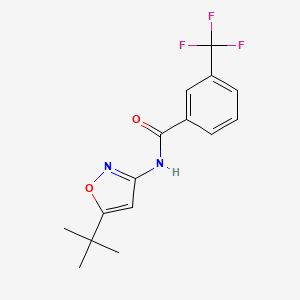 molecular formula C15H15F3N2O2 B5219850 N-(5-TERT-BUTYL-12-OXAZOL-3-YL)-3-(TRIFLUOROMETHYL)BENZAMIDE 