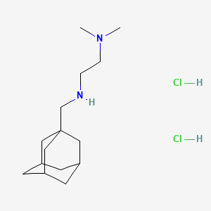 molecular formula C15H30Cl2N2 B5219903 N-(1-adamantylmethyl)-N',N'-dimethylethane-1,2-diamine;dihydrochloride 