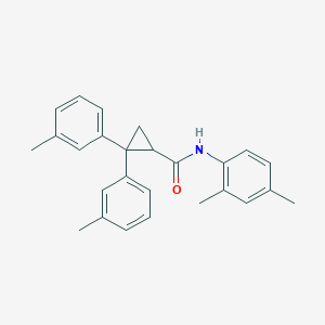 molecular formula C26H27NO B5220015 N-(2,4-dimethylphenyl)-2,2-bis(3-methylphenyl)cyclopropane-1-carboxamide 
