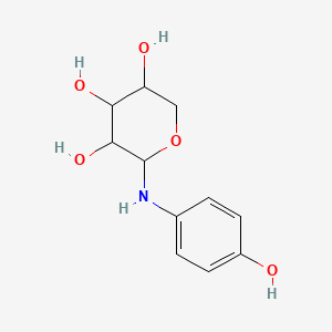 molecular formula C11H15NO5 B5220034 2-(4-Hydroxyanilino)oxane-3,4,5-triol 