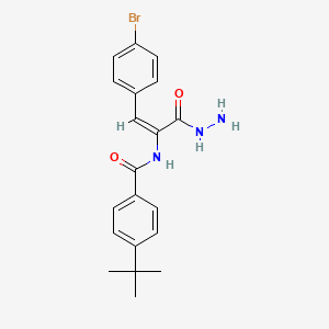 molecular formula C20H22BrN3O2 B5220074 N-[(1E)-1-(4-bromophenyl)-3-hydrazinyl-3-oxoprop-1-en-2-yl]-4-tert-butylbenzamide 