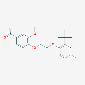 molecular formula C21H26O4 B5220235 4-[2-(2-tert-butyl-4-methylphenoxy)ethoxy]-3-methoxybenzaldehyde 