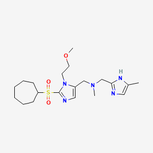 1-[2-(cycloheptylsulfonyl)-1-(2-methoxyethyl)-1H-imidazol-5-yl]-N-methyl-N-[(4-methyl-1H-imidazol-2-yl)methyl]methanamine