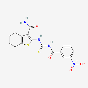 2-({[(3-nitrobenzoyl)amino]carbonothioyl}amino)-4,5,6,7-tetrahydro-1-benzothiophene-3-carboxamide