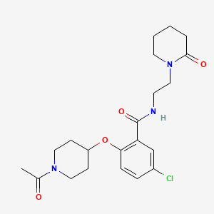 2-[(1-acetyl-4-piperidinyl)oxy]-5-chloro-N-[2-(2-oxo-1-piperidinyl)ethyl]benzamide