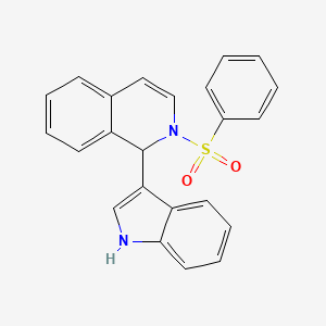 molecular formula C23H18N2O2S B5220347 Isoquinoline, 1,2-dihydro-1-(1H-indol-3-yl)-2-(phenylsulfonyl)- CAS No. 63607-19-2