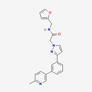 N-(2-furylmethyl)-2-{3-[3-(6-methyl-3-pyridinyl)phenyl]-1H-pyrazol-1-yl}acetamide