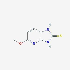 molecular formula C7H7N3OS B052204 2-Mercapto-5-methoxyimidazole[4,5-b]pyridine CAS No. 113713-60-3