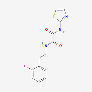 molecular formula C13H12FN3O2S B5220434 N-[2-(2-fluorophenyl)ethyl]-N'-1,3-thiazol-2-ylethanediamide 