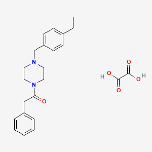 molecular formula C23H28N2O5 B5220449 1-[4-[(4-Ethylphenyl)methyl]piperazin-1-yl]-2-phenylethanone;oxalic acid 