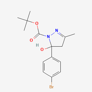 molecular formula C15H19BrN2O3 B5220502 tert-butyl 5-(4-bromophenyl)-5-hydroxy-3-methyl-4H-pyrazole-1-carboxylate 