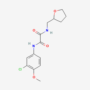 molecular formula C14H17ClN2O4 B5220588 N'-(3-chloro-4-methoxyphenyl)-N-(oxolan-2-ylmethyl)oxamide 