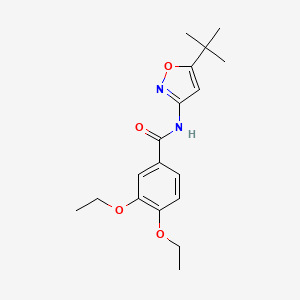 molecular formula C18H24N2O4 B5220590 N-(5-tert-butyl-1,2-oxazol-3-yl)-3,4-diethoxybenzamide 