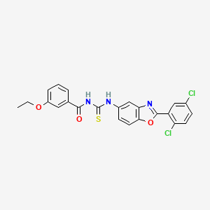 molecular formula C23H17Cl2N3O3S B5220609 N-{[2-(2,5-dichlorophenyl)-1,3-benzoxazol-5-yl]carbamothioyl}-3-ethoxybenzamide 