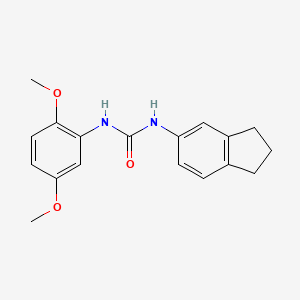 molecular formula C18H20N2O3 B5220626 N-(2,3-dihydro-1H-inden-5-yl)-N'-(2,5-dimethoxyphenyl)urea 