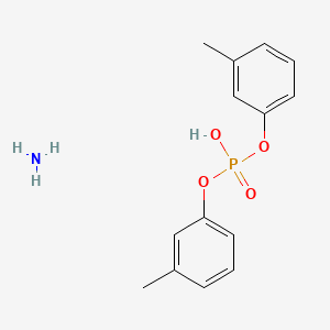 molecular formula C14H18NO4P B5220632 Azane;bis(3-methylphenyl) hydrogen phosphate 