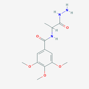 molecular formula C13H19N3O5 B5220657 N-(1-hydrazinyl-1-oxopropan-2-yl)-3,4,5-trimethoxybenzamide (non-preferred name) 