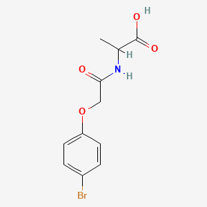 molecular formula C11H12BrNO4 B5220763 2-[[2-(4-bromophenoxy)acetyl]amino]propanoic acid 