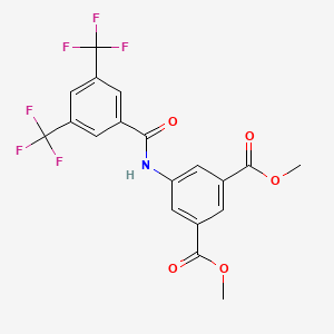 molecular formula C19H13F6NO5 B5220792 Dimethyl 5-[[3,5-bis(trifluoromethyl)benzoyl]amino]benzene-1,3-dicarboxylate 