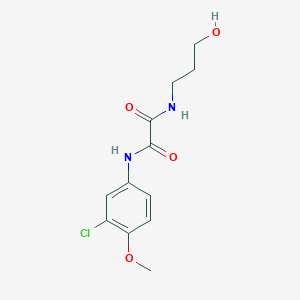 molecular formula C12H15ClN2O4 B5220796 N-(3-chloro-4-methoxyphenyl)-N'-(3-hydroxypropyl)ethanediamide 