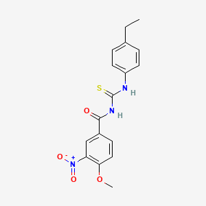 molecular formula C17H17N3O4S B5220897 N-[(4-ethylphenyl)carbamothioyl]-4-methoxy-3-nitrobenzamide 