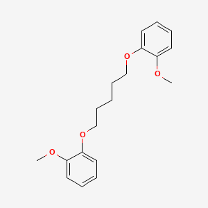 molecular formula C19H24O4 B5221066 1-Methoxy-2-[5-(2-methoxyphenoxy)pentoxy]benzene 
