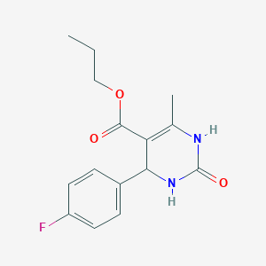 molecular formula C15H17FN2O3 B5221070 Propyl 4-(4-fluorophenyl)-6-methyl-2-oxo-1,2,3,4-tetrahydropyrimidine-5-carboxylate 