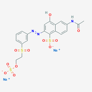 Disodium 6-acetamido-4-hydroxy-3-((3-((2-(sulphonatooxy)ethyl)sulphonyl)phenyl)azo)naphthalene-2-sulphonate