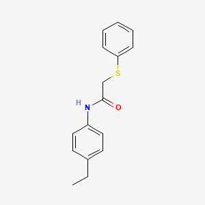 molecular formula C16H17NOS B5221252 N-(4-ethylphenyl)-2-(phenylsulfanyl)acetamide 