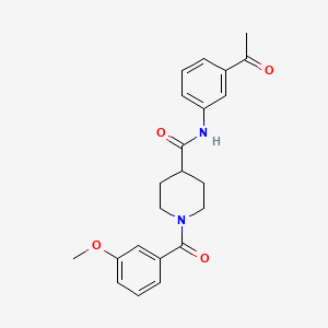 molecular formula C22H24N2O4 B5221423 N-(3-acetylphenyl)-1-(3-methoxybenzoyl)piperidine-4-carboxamide 
