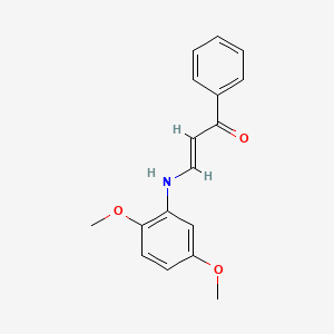molecular formula C17H17NO3 B5221535 (E)-3-(2,5-dimethoxyanilino)-1-phenylprop-2-en-1-one 